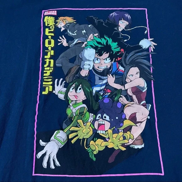 My Hero Academia Deku Class 1-A T-Shirt Blue Official Mens Size XL - Picture 3 of 4